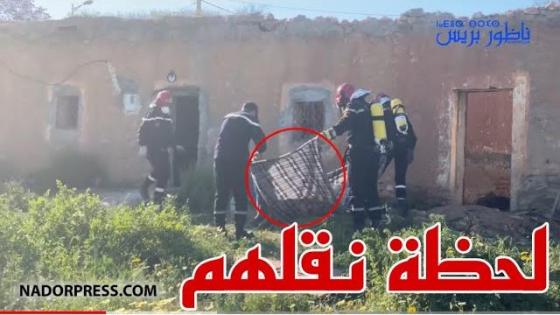 لحظة نقل جثتي ضحيتي سقوط سقف ببن الطيب