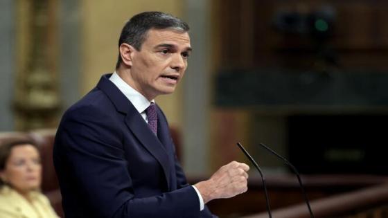 Spain's Prime Minister Pedro Sanchez delivers a speech to announce that Spain will recognise Palestine as a state on May 28, at the Congress of Deputies in Madrid on May 22, 2024. "Next Tuesday, May 28, Spain's cabinet will approve the recognition of the Palestinian state," he said, adding that his Israeli counterpart Benjamin Netanyahu was putting the two state solution in "danger" with his policy of "pain and destruction" in the Gaza Strip. (Photo by Thomas COEX / AFP)