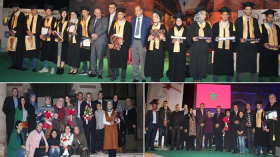 بالصور: طلبة كلية سلوان المتفوقين من ضمن المكرمين في حفل التخرج المنظم بوجدة
