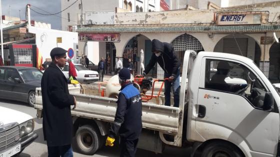 بالفيديو.. بن الطيب تشهد عملية تعقيم للحد من انتشار فيروس كورونا