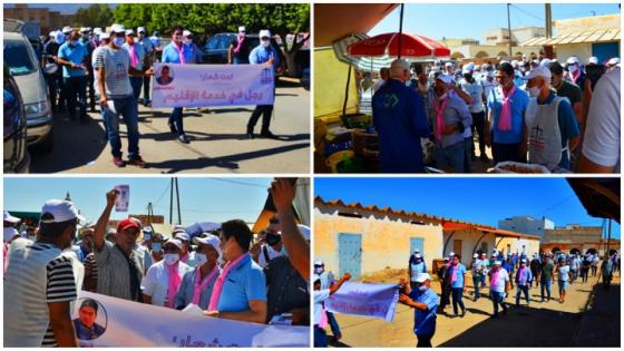 وسط ترحيب وتجاوب كبيرين .. الفتاحي يقود حملة “الميزان” الانتخابية بسوق تمسمان