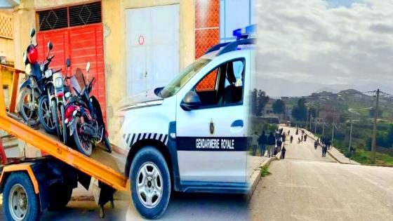 حملة أمنية واسعة للدرك الملكي ببن الطيب لمواجهة فوضى الدراجات النارية أمام المؤسسات التعليمية