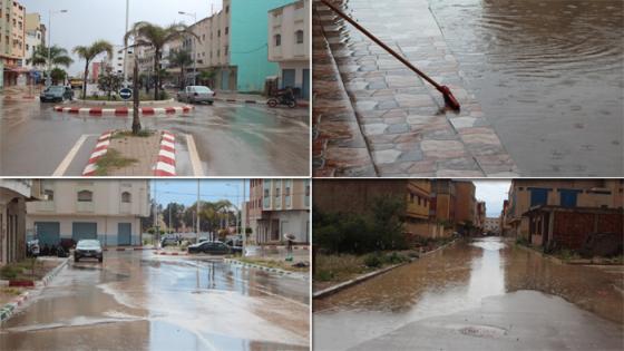 دقائق قليلة من التساقطات المطرية القوية المصحوبة بالرعد تحول أحياء ببن الطيب الى برك مائية وأوحال