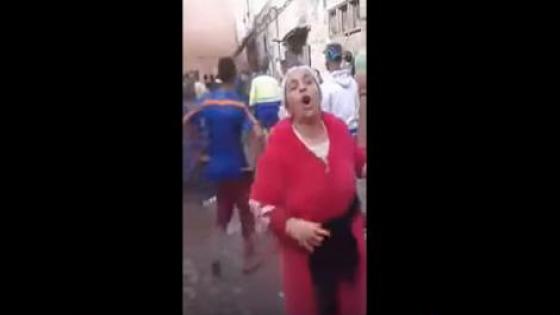 لحظة انهيار بيوت بالدار البيضاء