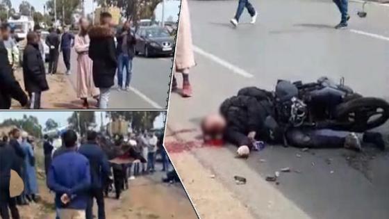 عاجل وبالصور: مصرع سائق دراجة نارية في حادثة سير خطيرة بالناظور